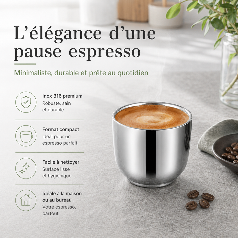 Tasses Expresso Inox 316
