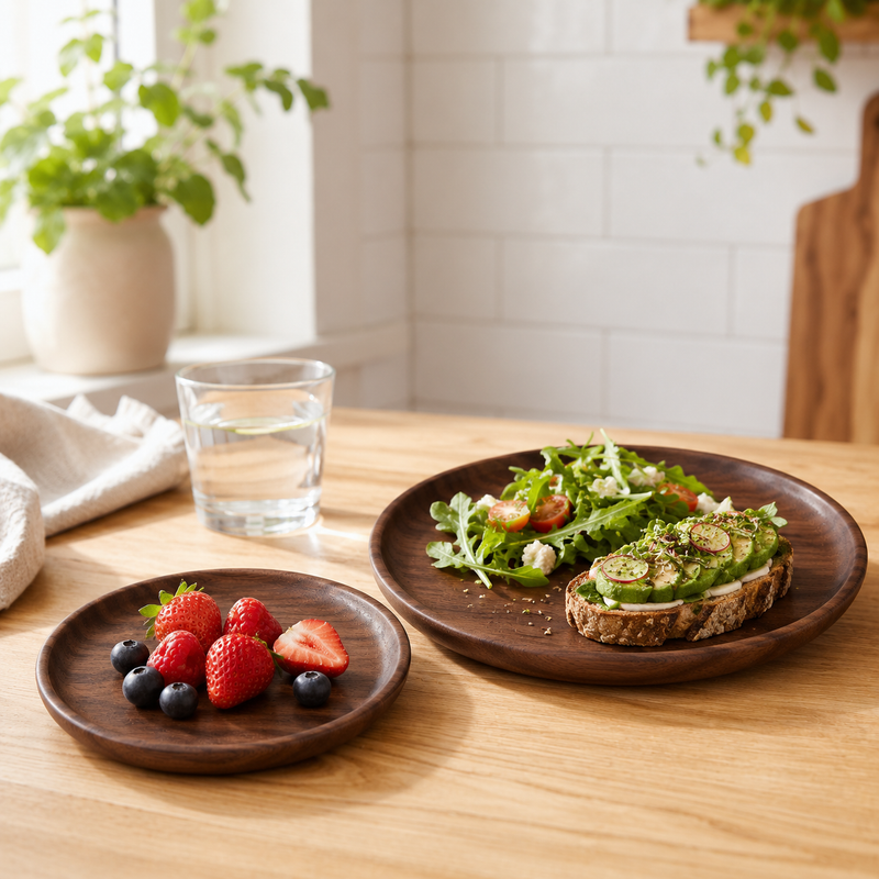 Assiette Noyer Naturelle