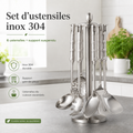Set ustensiles 7 pièces inox 304