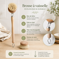 Brosse Vaisselle Bambou + 3 Recharges Sisal