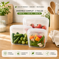 🌿 Trio Eco-Fresh : Les Sacs en Silicone Réutilisables qui remplacent le plastique