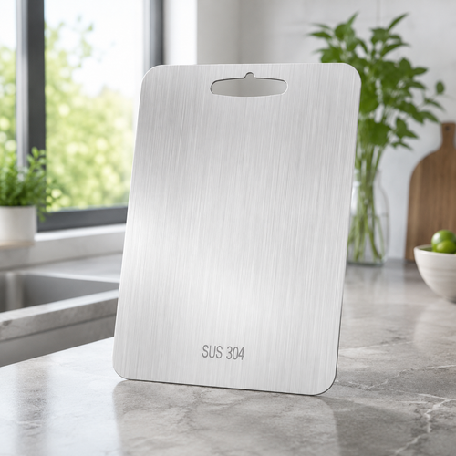 Planche à Découper Inox 304 – Grand Format 46×30cm