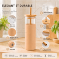 Tumbler Verre + Bambou + Paille
