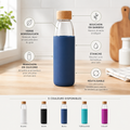 Gourde Verre Borosilicaté + Bouchon Bambou