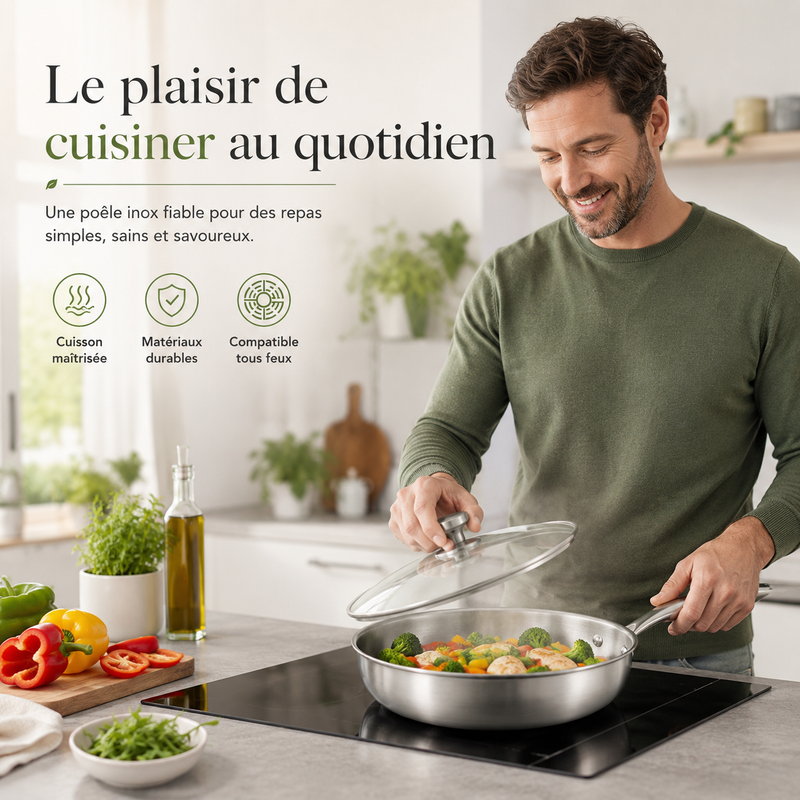 Poêle Inox 304 - vue 1