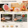 🥗 Set de 6 Couvercles "Stretch & Fresh"
