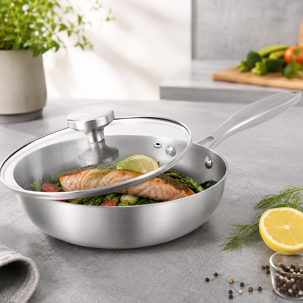 Poêle Inox 304 sans Revêtement – Tous Feux