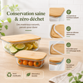Boîtes Conservation Verre + Couvercle Bambou