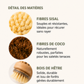 Set Brosses Naturelles Bambou + Sisal + Coco