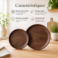 Assiette Noyer Naturelle
