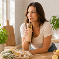 Tumbler Verre + Bambou + Paille
