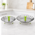 Panier Vapeur Lotus Inox 430 — deux tailles disponibles 24 cm et 28 cm côte à côte | Cuisine Futée