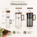 Infuseur à Thé Verre Borosilicaté + Couvercle Noyer