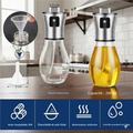 Pulvérisateur d’huile rechargeable Brume de Chef — design verre et inox élégant sur plan de travail