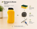 🧼 Pack de 3 Éponges Silicone Magiques "Tri-Color"